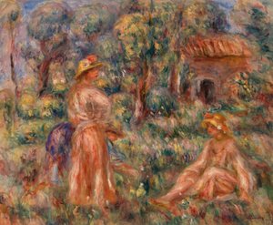 Filles dans un paysage
